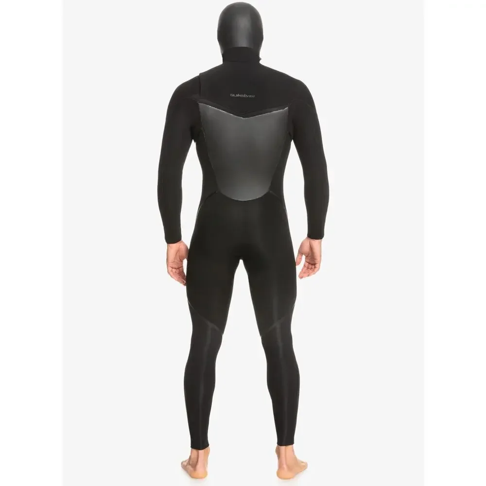 Quiksilver Mens Full Wetsuit 4/3mm Marathon Sessions Hooded Chest Zip Suit